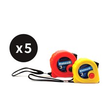코텍 줄자 (2M/3M/5M 택1) 미터 인치 피트 측정 다기능줄자, 2M, 5개