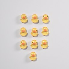 봉봉샵 투명노랑오리 냉장고 현관문 인테리어 자석 마그네틱, 투명노랑오리 10P