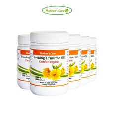 마더스케어 달맞이꽃 종자유 유기농 달맞이꽃 오일 1000mg 뉴질랜드산, 300캡슐, 5통