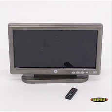 隨草憶境 迷你電視機 微縮模型 娃娃屋場景配件, 1個, 電視機+搖控器