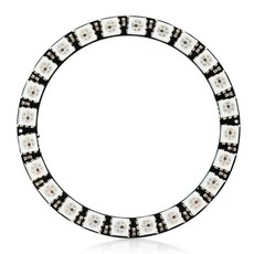 24位 WS2812B 5050 RGB LED 內置全彩驅動 環狀彩燈開發板 NeoPixel Stick副廠, 1個, 含稅, RGB (Color Changing)