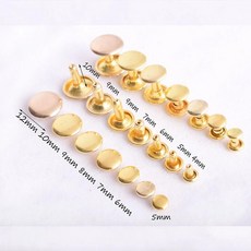 금속 더블 캡 가죽 리벳골드 크기 리벳 스터드 공예 의류신발가방벨트 수리, 크기: 1. 5mm