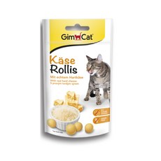 德國竣寶 GIMPET 貓零食點心：化毛、護膚亮毛、潔牙錠，多種口味可選，呵護愛貓健康, 1個, 貓咪營養起司球, 40g, 起司錠