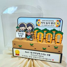 어버이날 부모님생신 용돈박스 자식농사 용돈토퍼 당근밭 현금 용돈이벤트 고정문구, 엄마빠, 당근6개