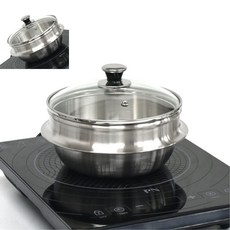 이햐 스텐 뚝배기 인덕션 통삼중 가마솥 뚝빼기 곱돌 휴게소 가정용 업소용 음식점 1인밥솥 찌개 인덕션전용 찌개솥 삼중스틸냄비, 추가옵션-A목판 11.5