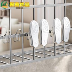 聚鑫優品 不銹鋼卡扣式晾鞋架 加厚耐用省空間, 1個, 曬鞋方便瞭：加厚耐用 1個裝 晾曬快十倍