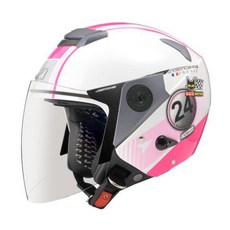 ASTONE RS T62 (白桃) 3/4 半罩 安全帽 內藏墨片 內襯可拆洗, 2XL