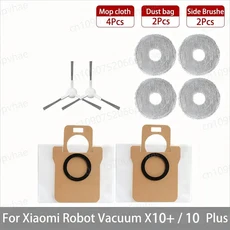 샤오미 로봇 청소기 X10+ / Plus 부품 액세서리 메인 브러시 사이드 헤파 필터 천 먼지 봉투 교체, 20 Combination Pack 1