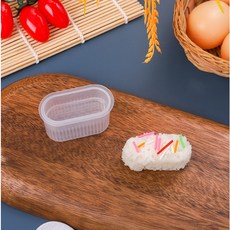 壽司模具 便當模具 DIY 三角飯糰模具, 1個, 軍艦, 透明