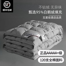 화이트 구스 다운 이불 95% 필파워900 더블 퀸 킹, 그레이