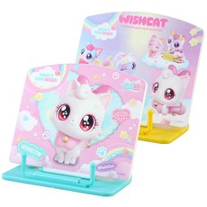 위시캣 스마트 독서대/캐릭터 어린이 접이식 각도조절 휴대용 북스탠드, 랜덤발송