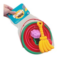 FUNNY TOYS 兒童沙灘玩具挖沙鏟全套夏季戲水折疊桶, 西瓜沙灘戲水6件套, 1g, 1個