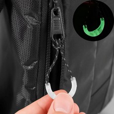 야광 지퍼 손잡이 U자형 후크 고리 텐트 가방 옷 슬라이더 풀러 스트랩, 야광지퍼당김고리, ., 1개