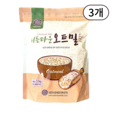 이든타운 오트밀 압착귀리, 1kg, 3개