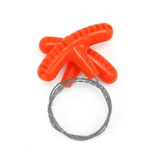 70CM 휴대용 스테인레스 와이어 스틸 손잡이 캠핑 손가락 야외 하이킹 도구 절단 생존 수동 체인 포켓