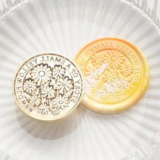 웨딩 왁스 스탬프 프레임 몰드 레트로 꽃 문양 1개, 13