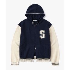 수아레 SUARE 아이비 유니 니트 후드 집업 네이비 SBESHLKN120NV 972198