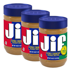 지프 엑스트라 크런치 땅콩버터, 454g, 3개