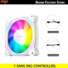 AIGO Z12 컴퓨터 케이스 역방향 VENTOINHA CPU ARGB 12CM PC 쿨러, White 1 fan, Forward