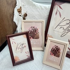 木質相框 作品框 照片牆 相片牆 相框牆 居家裝潢 婚禮小物 聖誕禮物, 1個, 單框, 淺木色