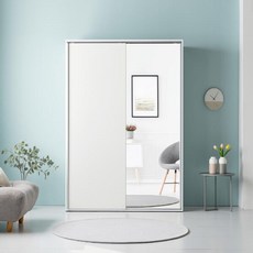리브 1200 슬라이드 옷장 (거울형) D 타입 5컬러, 리브 1200 거울형(D) - 메이플