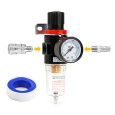 에어 컴프레서 콤프레서 수분 제거 일체형 필터 C, 수분제거기+커플러+테프론