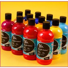 Mont Marte 蒙馬特 壓克力顏料 無毒 DIY 流體畫, 500g一套49色(不含金屬色)
