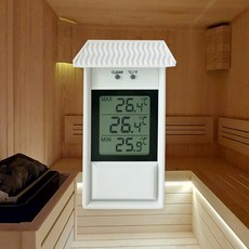 랩앤툴스 초가집 온도계, 화이트, 1개