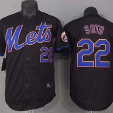 메츠 SOTO 블랙 야구 셔츠 반팔 가디건