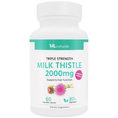 [미국번개배송] 착한명품 마이라이프 내추럴스 고함량 밀크시슬 2000mg 60정, 1박스