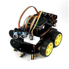 아두이노 코딩 교육용 4휠 스마트카 RC카 로봇 키트, 1개