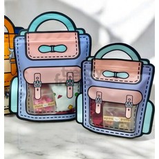 넛츠샵 포장지 지퍼백 블루 소 답례품구디백