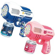 꼬마천사 터보 자동 비눗방울 버블건, 핑크베어, 1개