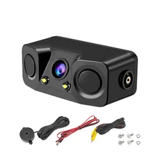 무선후방카메라 후측방경보 SMARTOUR 사운드 알람 주차 보조 시스템 레이더 감지기 센서 자동차 후진 백업 후방 카메라 2 in 1, 1개