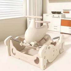 파워쇼퍼 흔들목마 아기흔들말 붕붕카 완구 유아 목마, 1개, 모카 세트+트램폴린