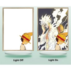 (판매처 우리스토리) 액자 조명 원피스 조로 루피 사진 무드등 아크릴 17x23cm, 루비