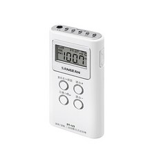 SANGEAN 山進 數位式FM/AM二波段口袋型收音機, 白色, DT-123