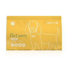 엘리트 엘릿 전연령 강아지 돈워리 옐로우 유기농 건식사료, 오리, 1.6kg, 1개