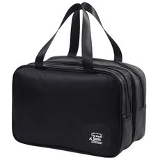 투데이리빙 프리미엄 대용량 수영 방수 가방 목욕 헬스 수영장 물놀이 분리형 다용도 파우치, R98641B, 블랙, 1개