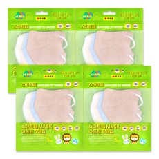 스마트웰 숨쉬기 편한 2D 새부리마스크 아동용, 혼합, 4개, 5개입