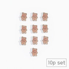 84x84 카툰 미니곰돌이 냉장고 현관문 자석 마그네틱, 카툰미니곰돌이10p