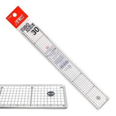 아톰 30cm 제도용 컷팅자 R 30C 눈금자+커머스연구소Shop, 기본