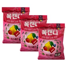 [롯데제과] 목캔디 믹스베리 217G, 3개