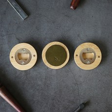 (3개입) 823 가죽 공방 냉장고 자석 마그넷 현관문 소품 인테리어 병 따개 맥주 음료수 뚜껑 오프너, 카키