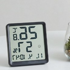 스탠드 온습도계 자석 디지털온도계 탁상용 벽걸이 습도계 온도계, 화이트, 1개