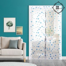 여름철 현관 자석 방충망 모기 방지 자동 닫힘 메쉬 그물망, 봄이네가게 원형자석방충망 현관(별무늬120x210)