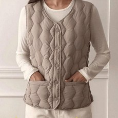 여성 간절기 겨울 경량 패딩 조끼 아웃도어 베스트 날씨 니트 남성 축구 얇은 롱