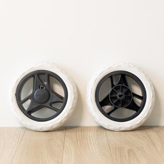 알루미늄 쇼핑카트 핸드카트 교체용 바퀴 두발이 2p (1쌍), 2개, 화이트