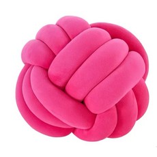 手工編織造型抱枕，柔軟舒適居家裝飾靠墊，多功能用途色彩鮮豔，提升空間質感, 桃紅, 1個