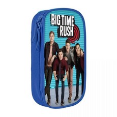 빅 타임 밴드 케이스 펜 홀더 대용량 가방 학교 선물 문구류, 1개, 1. 파란색